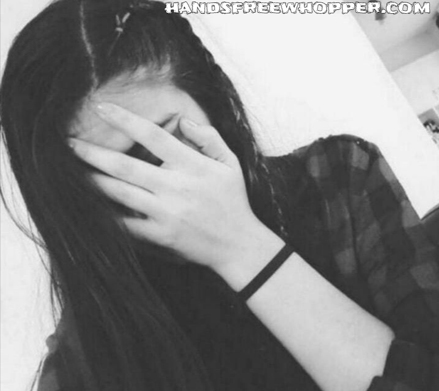 aesthetic hidden face girl pic black and white